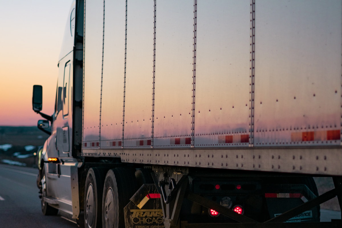 A driver completing an inspection